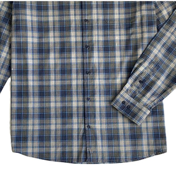 Johnnie-O Shirt Men's XXL Long Sleeve Button-Down Shirt Heather Gray Check NEW - Picture 3 of 11